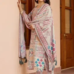 Siya Fashion Women Ethnic Motifs Printed Kurta with Trousers & Dupatta image 5