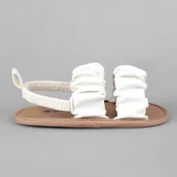 Cute Walk by Babyhug Booties with Back Strap - White image 4