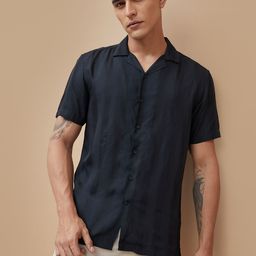 CODE by Lifestyle Men Solid Cuban Collar Casual Shirt-picture-17