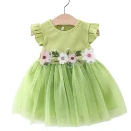 StyleCast x Revolte Flutter Sleeve Georgette Fit & Flare Dress-picture-15