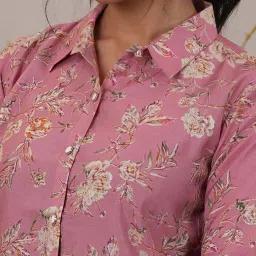 Libas Pink Printed Straight Short Kurti image 4