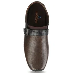Mochi Men's Brown Casual Slip-Ons image 4