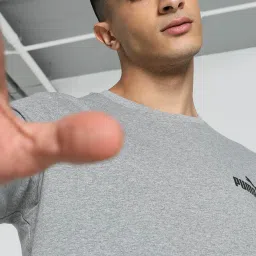 Puma Grey Cotton Regular Fit T-Shirt image 4