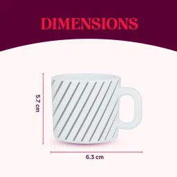 Larah by Borosil Multicolor Ceramic Tea & Coffee Mug - Set fo 6 100ml image 4