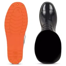Agarson Mecury Series 24.13 cm (9.5 inch) Height Rubber Sole Double Density PVC Black & Red Safety Gum Boot Size UK 9 image 5