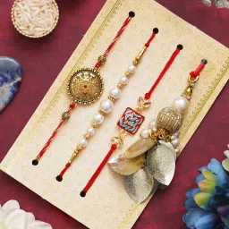 eCraftIndia Assorted Multicolor Rakhi with Bro Showpiece image 4