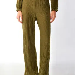 Cover Story Olive Regular Fit Mid rise Trousers-image-86