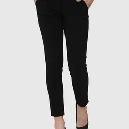 Vero Moda Women Black Regular Fit Solid Formal Trousers-picture-38