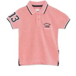 U.S. Polo Assn. Boys Coral Color Block Polo T-Shirt-picture-38