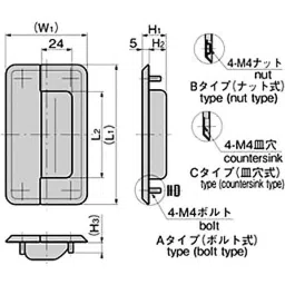 TAKIGEN Stainless Steel Embedded Handle 85 g, A-1891-3-C-picture-37