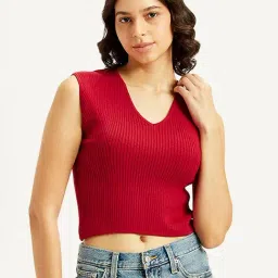 Levi's Red Slim Fit Top-image-4
