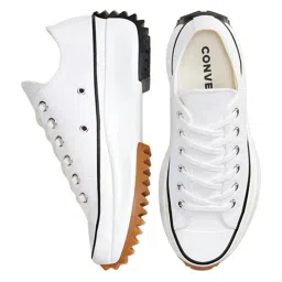 Converse Unisex Run Star Hike Canvas Platform Low Top White Sneakers image 4