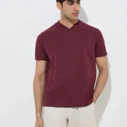 WES Casuals by Westside Wine Slim-Fit Cotton T-Shirt-image-81