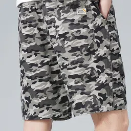 StyleCast x Revolte Men Camouflage Printed Cotton Regular Shorts image 4