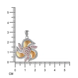 Rihi by P.C. Chandra Jewellers Gold Plated Chakra Pendant And Earring Set (Without Chain) image 4