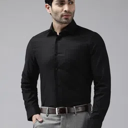 Blackberrys India Fit Cutaway Collar Pure Cotton Slim Formal Shirt-picture-21