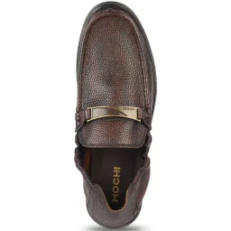 Mochi Men's Brown Casual Loafers image 4