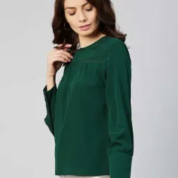 Rare Green Regular Fit Top image 3