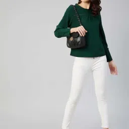 Rare Green Regular Fit Top image 5