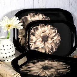 Stehlen Multicolour Melamine Era Serving Tray - Set of 3-picture-22