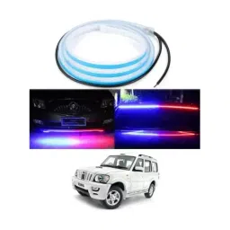Cartronics 120cm Police strip Type Led  Red Blue  For MAHINDRA Scorpio-image-41