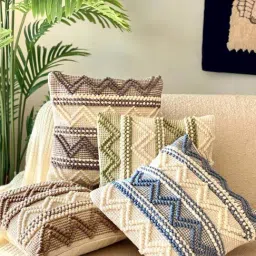 Mason Home Grey Cotton Knitted Cushion Cover-image-26