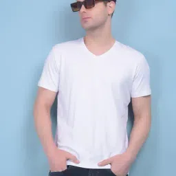 Crimsoune Club White Cotton Regular Fit T-Shirt-image-22