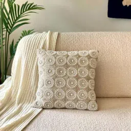 Mason Home Beige Cotton Pearl Cushion Cover-image-79