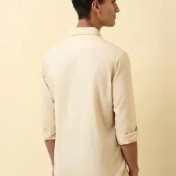 Allen Solly Beige Cotton Slim Fit Shirt image 3