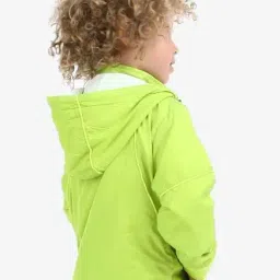 Cherry Crumble by Nitt Hyman Lime Solid Hood Jacket image 2