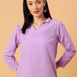 NEESH Women Solid Shirt Collar Top-picture-10