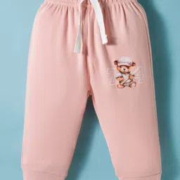 Zero Interlock Knit Full Length Lounge Pants with Bear Print - Light Peach-picture-25