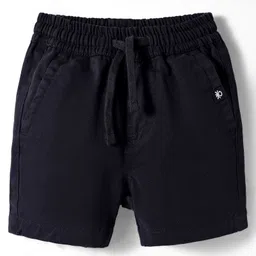 UCB Cotton Woven Knee Length Solid Colour Shorts - Black-picture-13