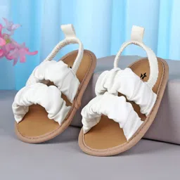 Cute Walk by Babyhug Booties with Back Strap - White-picture-10