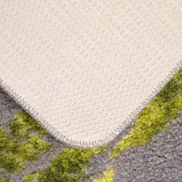 Saral Home Grey & Green Printed Antiskid Bath Rugs image 5
