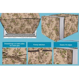 Stylista Beige Solid Waterproof Air Conditioner Covers image 5