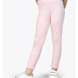 Ariel Cotton Knit Pack Of 2 Solid Non Transparent Leggings - Brown & Pink image 4