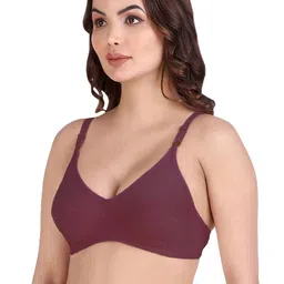 Samvar Maroon Cotton Non-Wired Non Padded Minimizer Bra image 3