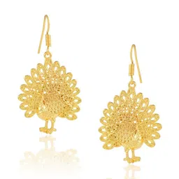 DZINETRENDZ Peacock Shaped Drop Earrings image 3