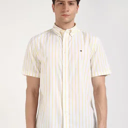 Tommy Hilfiger Men Button-Down Collar Vertical Striped Cotton Casual Shirt-image-27