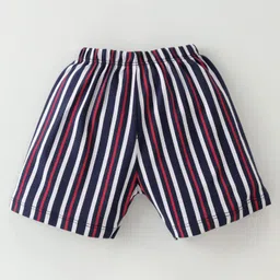 Cucumber Cotton Half Sleeves Night Suit With Vehicles Print - Red image 5