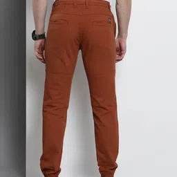 The Indian Garage Co Men Rust Joggers Trousers image 2