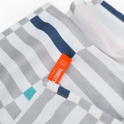 Thirsty Towel White and Grey Blend Abstract Bath Towel image 4