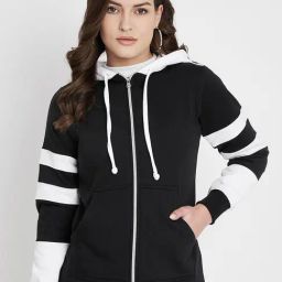 BRINNS Black & White Color-Block Hoodie-picture-49