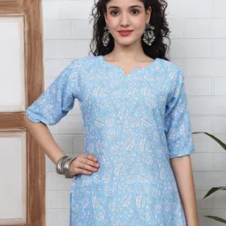SZN Floral Printed V-Neck Kurti-picture-20