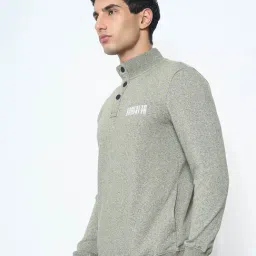 Peregrine By Pantaloons Light Grey Slim Fit Printed Sweatshirt image 3