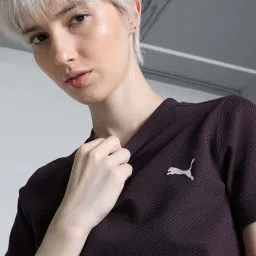 Puma Purple Plain Sports T-Shirt image 4