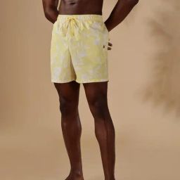 TOMMY HILFIGER Yellow Polyester Regular Fit Floral Shorts-picture-49