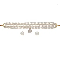 Sri Jagdamba Pearls Iha 4 Lines Round Pearl Set for Women image 4