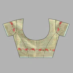 VS MALL Ethnic Motifs Zari Pure Cotton Handloom Banarasi Saree image 3